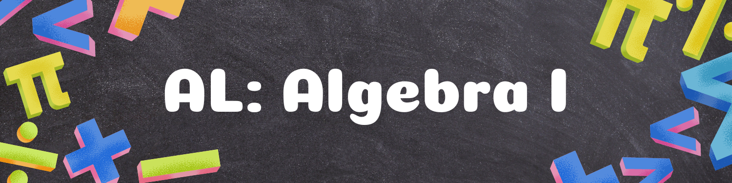 Welcome to Algebra 1 Banner